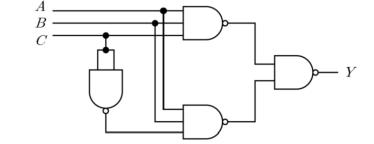 2026년 지방직 9급 전자공학개론 17번 NAND 게이트 조합 논리 회로도