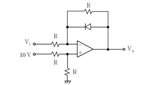 2011년 국가직 9급 전자공학개론 13번 OP-Amp 다이오드 리미터 회로도