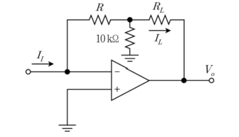 2016년 국가직 9급 전자공학개론 12번 OP-Amp 전류 증폭 회로도