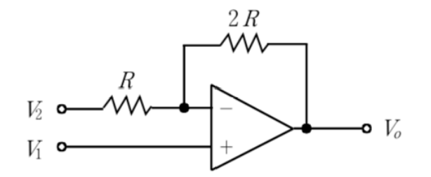 2017년 국가직 9급 전자공학개론 3번 OP-Amp 증폭 회로도